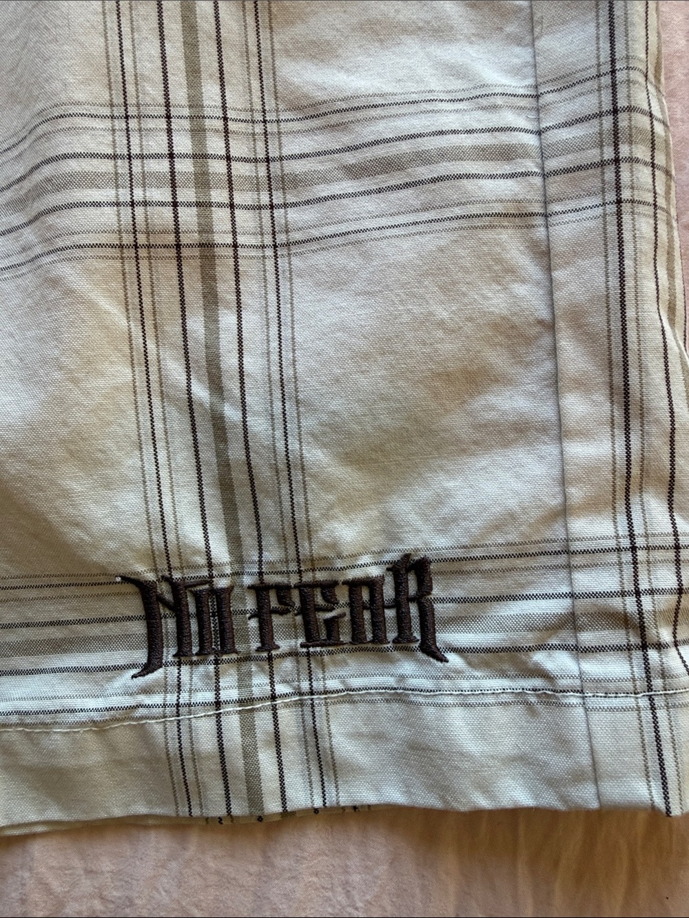 No Fear Plaid Men's Chino Shorts - Picture 2 of 4